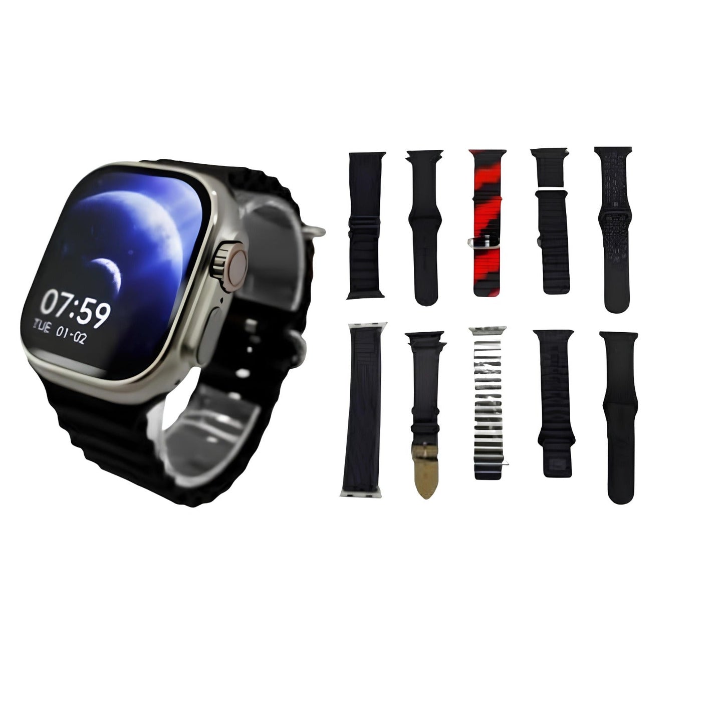 [2 REGALOS INCLUSOS] Smartwatch 9 ULTRA 2™ + REGALOS (AirPods UHD + 7 Pulseras)